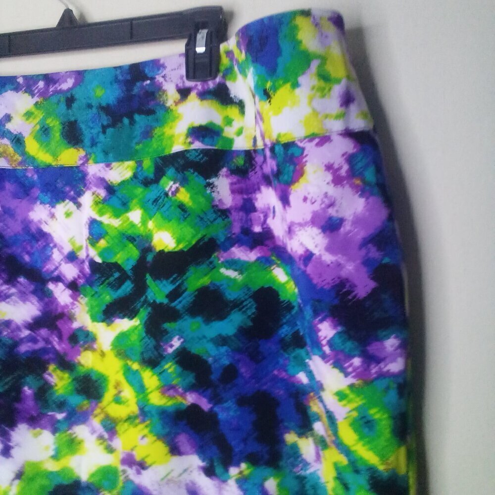 Lane Bryant Skirt 24 Women Straight Pencil Knee Length Pattern Colorful - Picture 9 of 15